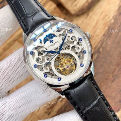 Top Quality Vacheron Constantin Geneve Black Leather Band Watches 42mm